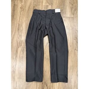 Anchor Uniform Dress Pants Men 32x28 Black Flat Front Work Uniform USA Polyester